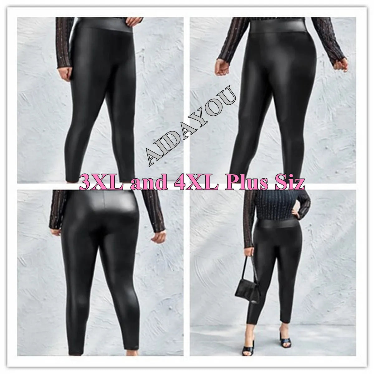 Spring Summer Plus Size Leggings for Women Big Size 5XL 6XL 7XL Black