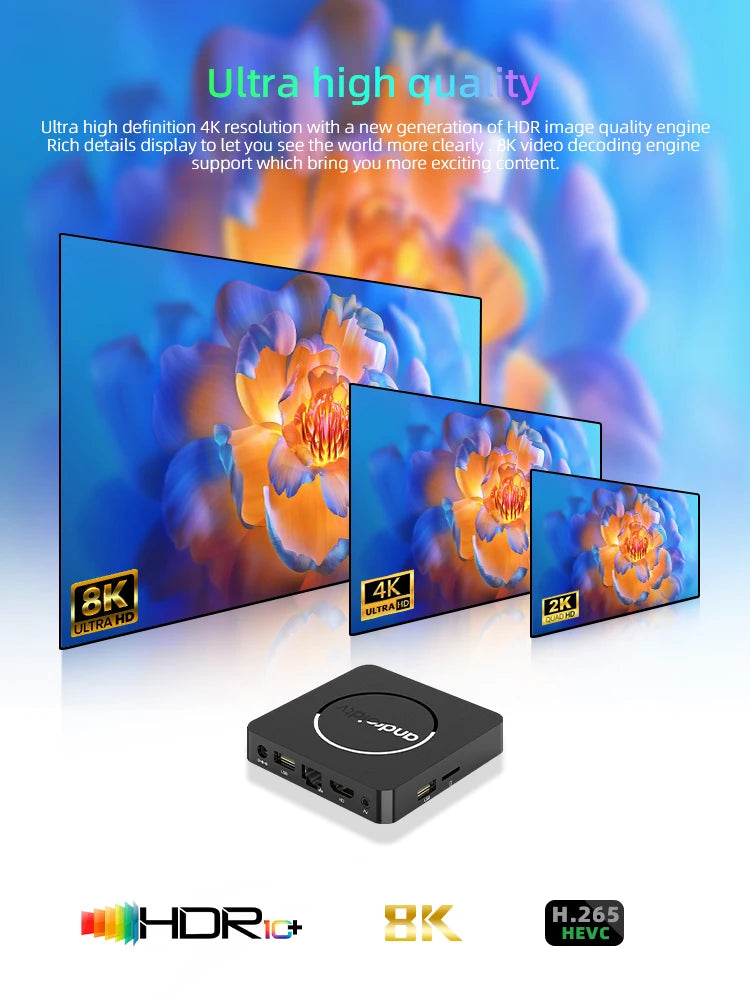 Q1 ATV Android 13 8K HDR Smart TV Box