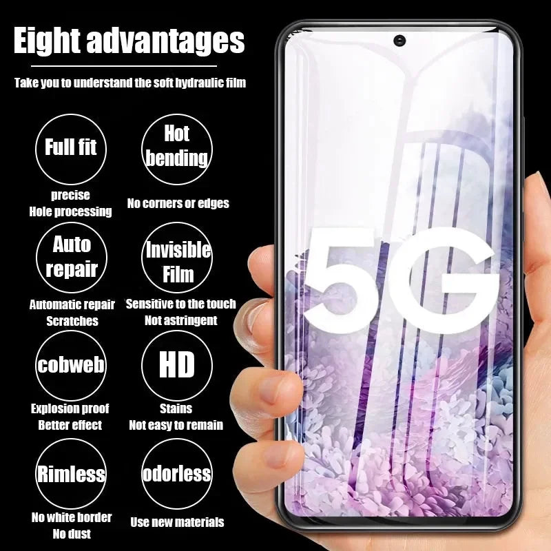 4-Piece Hydrogel Film Screen Protector for Samsung Devices
