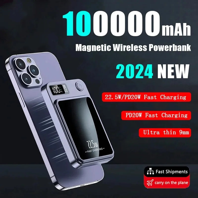 100000mAh Power Bank Wireless Charger