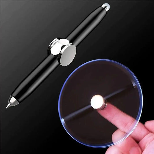 Creative Multi-Function LED Decompression Gyro Metal Ballpoint Pen