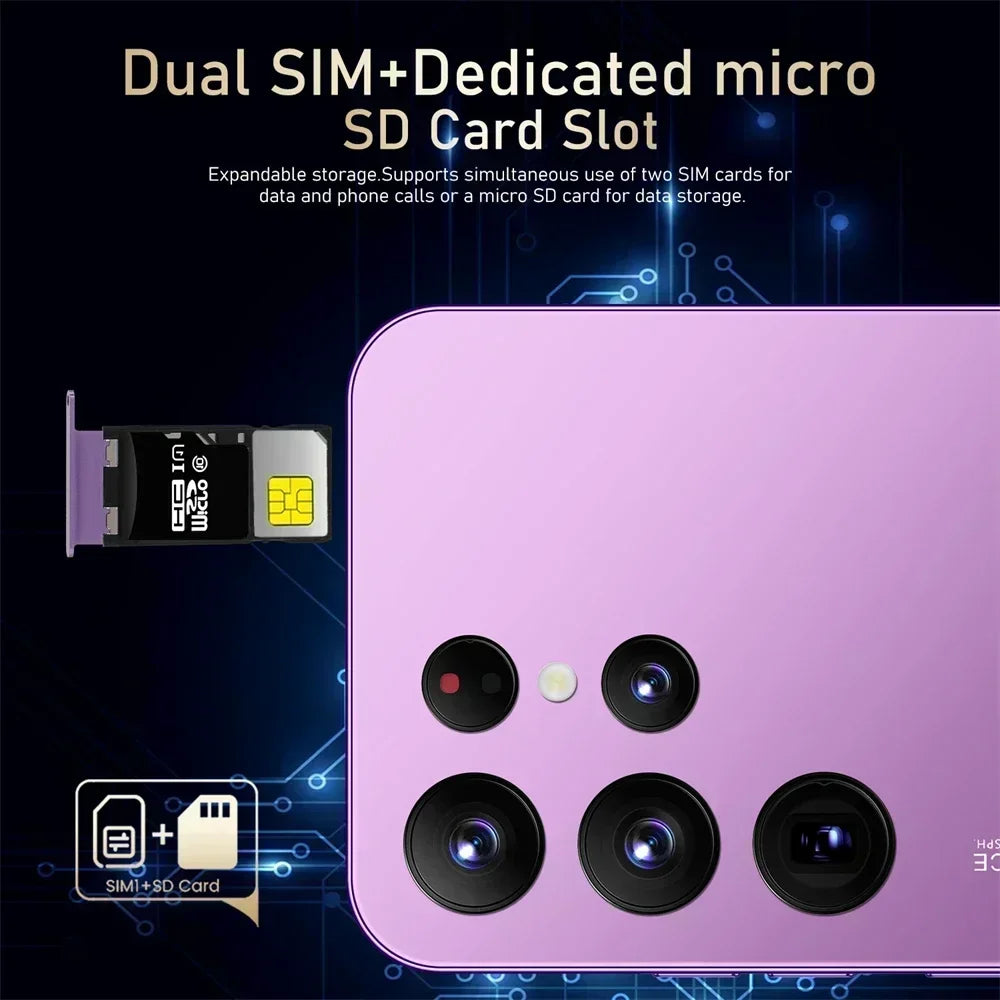New S24 Ultra Mobile Phones 6.8 HD Screen SmartPhone