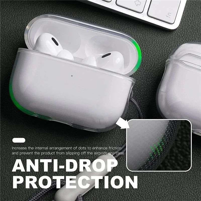 Clear Case with Lanyard for Airpods Pro 2 Gen Wireless Earphone