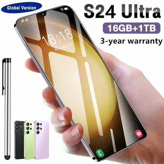 New S24 Ultra Mobile Phones 6.8 HD Screen SmartPhone