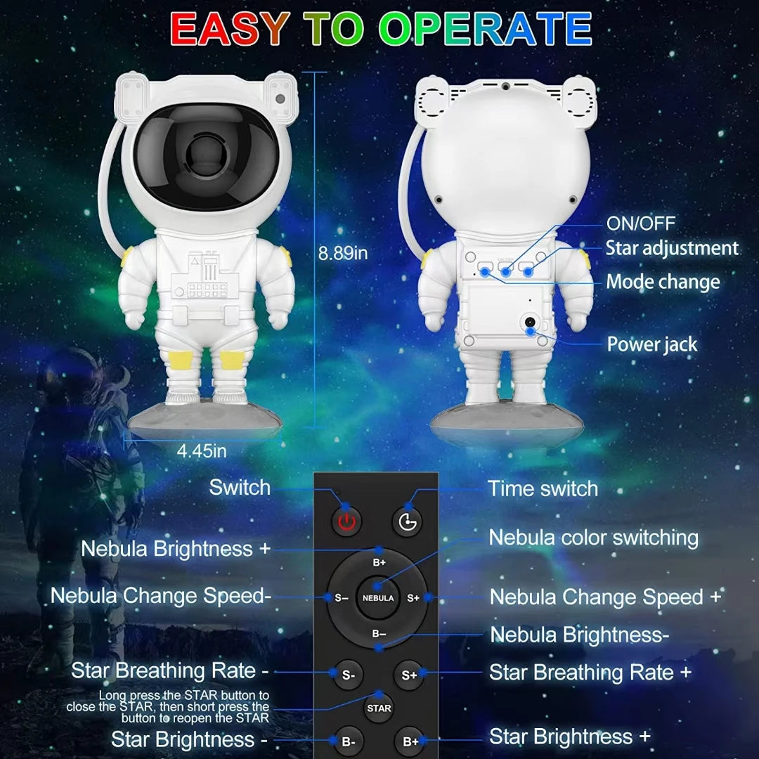 Star Projector Night Light With Remote Control