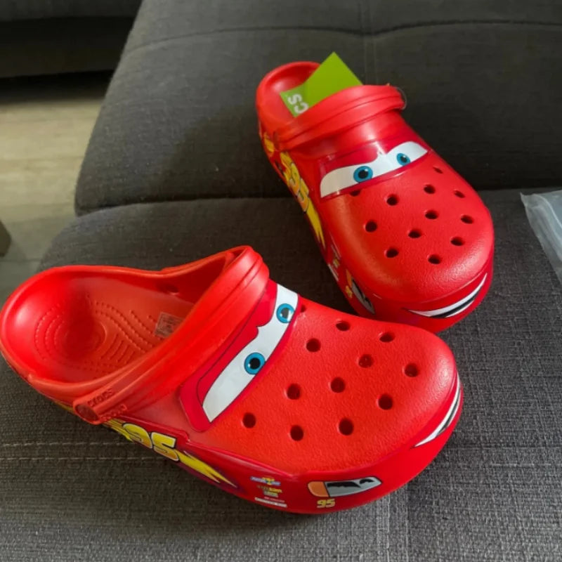 Disney Lightning Mcqueen Pixar Cartoon Solid Waterproof Slippers