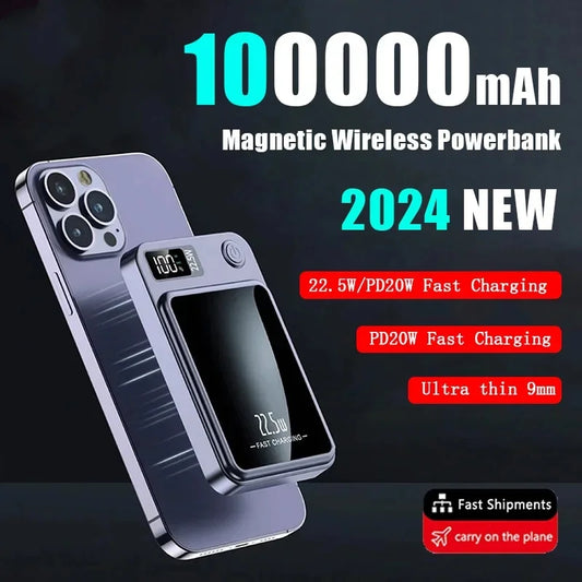 100000mAh Power Bank Wireless Charger