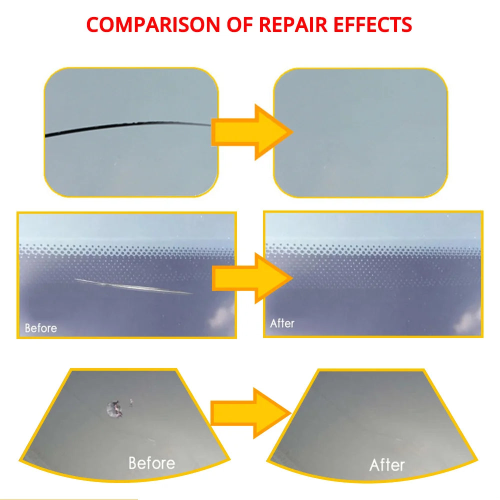 Car Cracked Windshield Repair Tool DIY/ Phone Screen Repair Kit