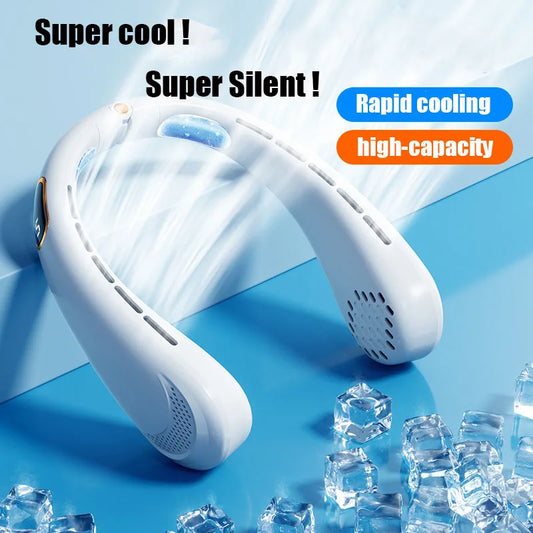 Portable USB Rechargeable Mini Hanging Neck Cooler Fan