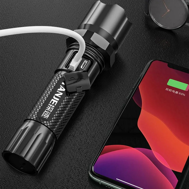 Strong Light Flashlights USB Rechargeable Flashlight