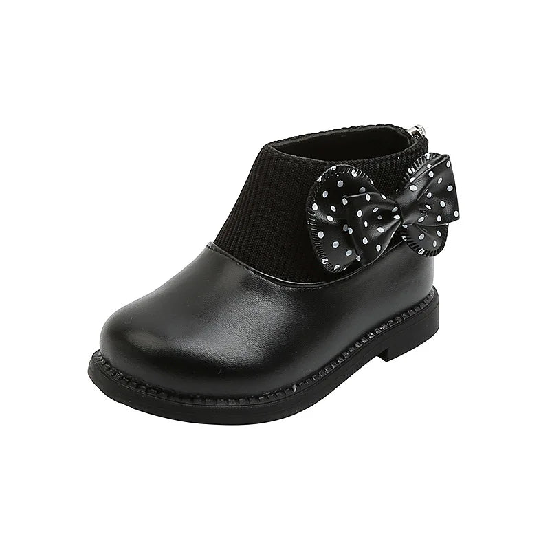Kid Shoe Kid Plush Fashion Soft Leather Boots for Girls