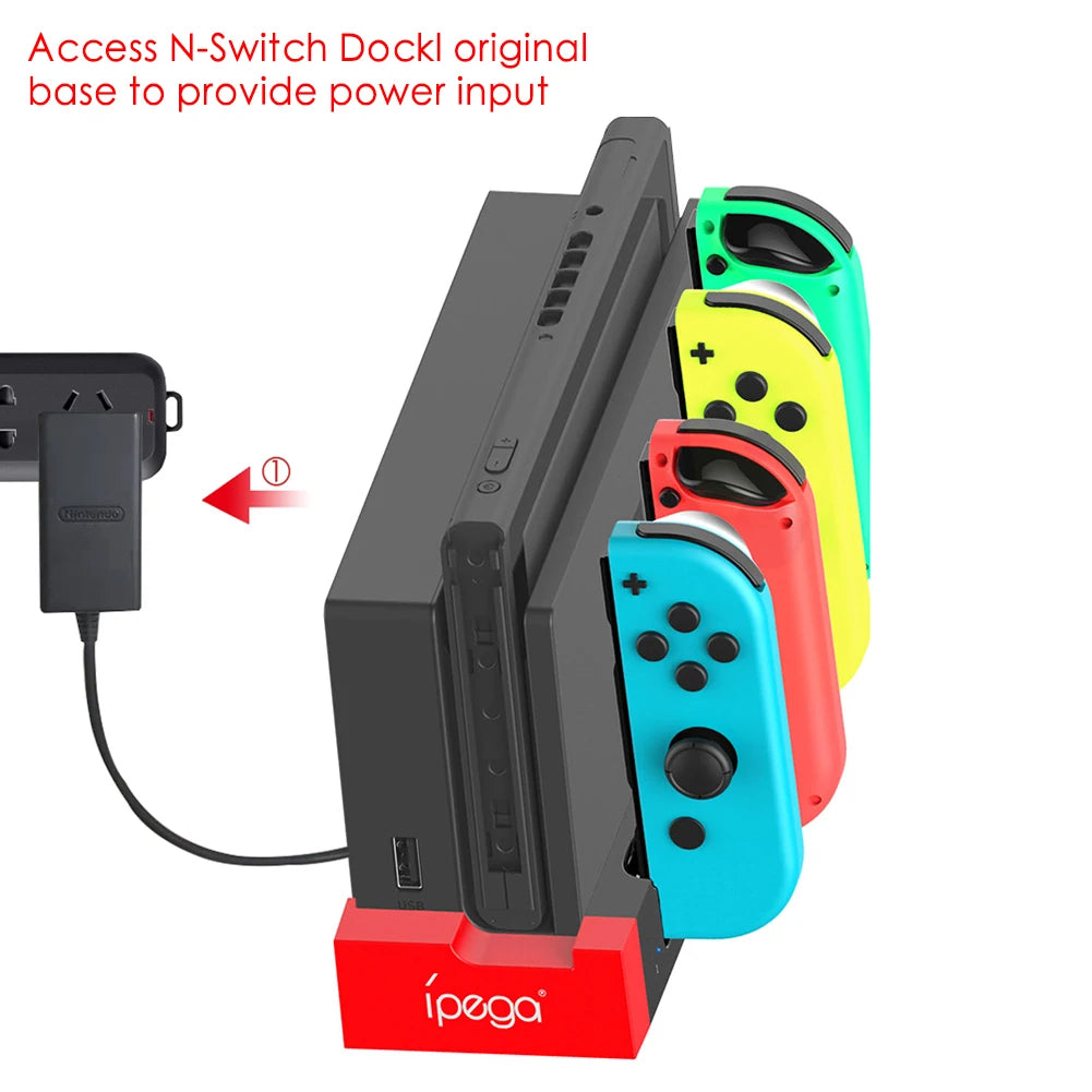 PG-9186 Controller Charger Charging Dock Stand Holder for Nintendo Switch