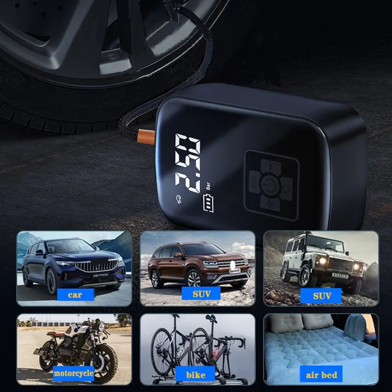 Wireless Air Compressor Electric Tyre Inflator Pump