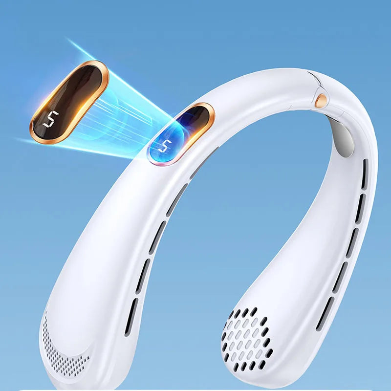 Portable USB Rechargeable Mini Hanging Neck Cooler Fan