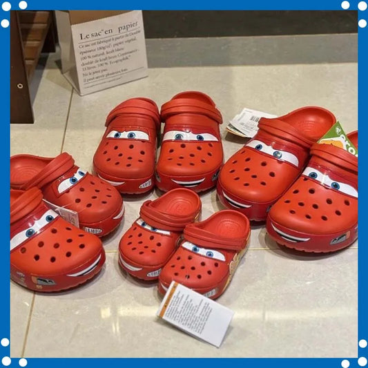 Disney Lightning Mcqueen Pixar Cartoon Solid Waterproof Slippers